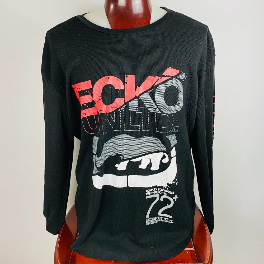 Ecko Unltd Complex Eckonomics Black Thermal Shirt - image 2